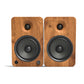 Kanto YU6 Powered Bookshelf Speakers with Bluetooth (Walnut) with SP9 Desktop Stands (Black)