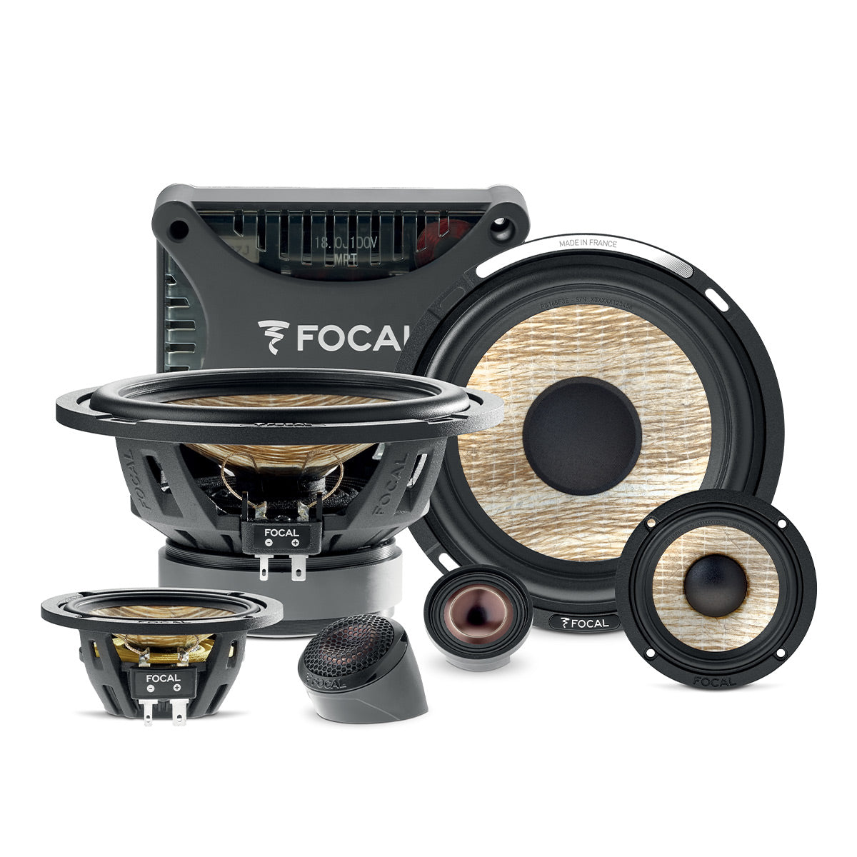 Focal Mobile PS 165 F3E 6-1/2" Expert Flax Evo 3-Way Component Speakers