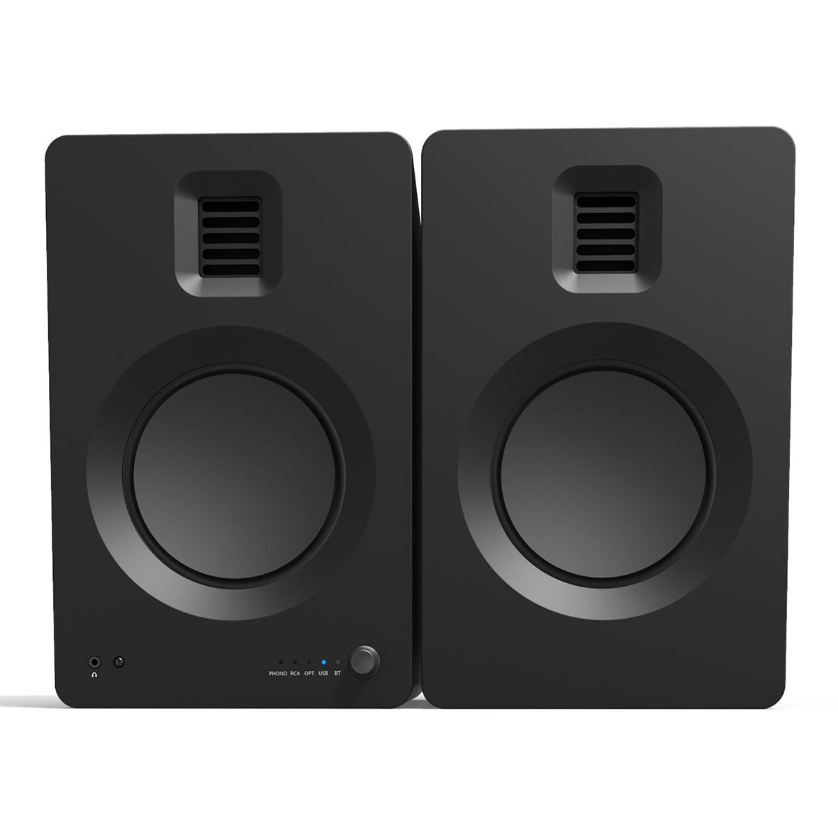 Kanto TUK Premium Powered Speakers - Pair with S6 Desktop Speaker Stands (Black)