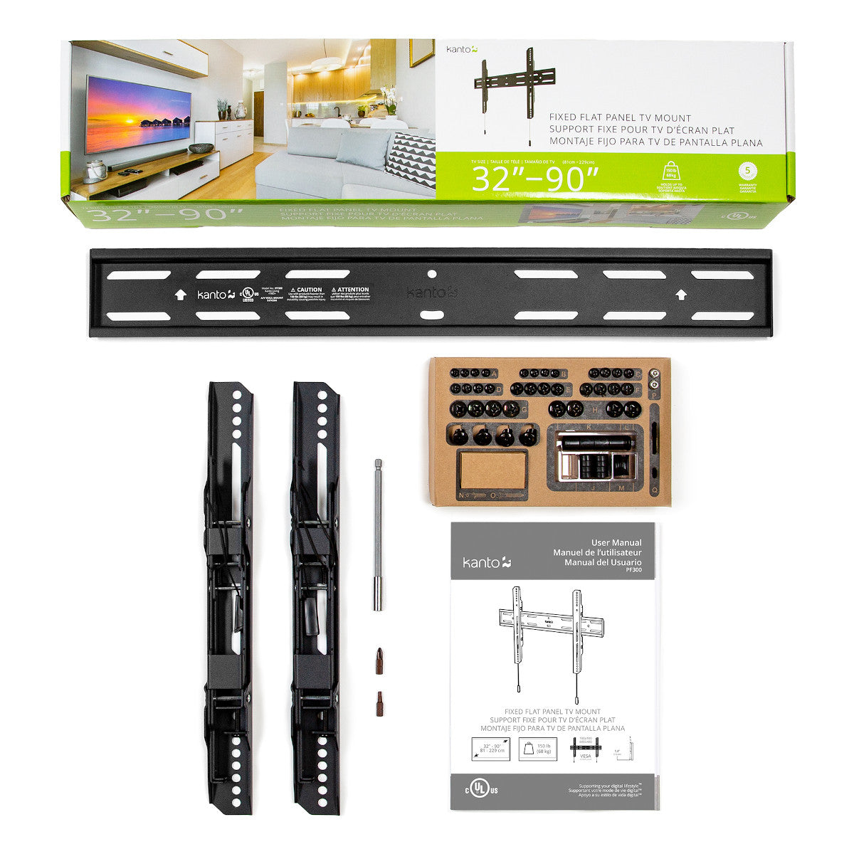 Kanto PF300 Low Profile Wall Mount for 32" - 90" TV