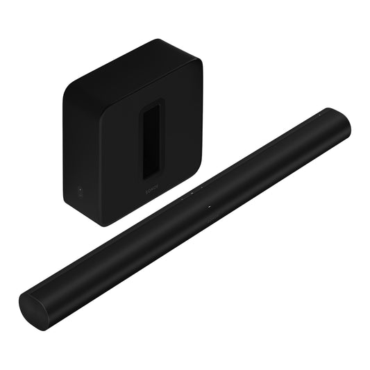 Sonos Premium Entertainment Set with Arc Wireless Soundbar (Black) and Sub Wireless Subwoofer (Gen 3, Black)