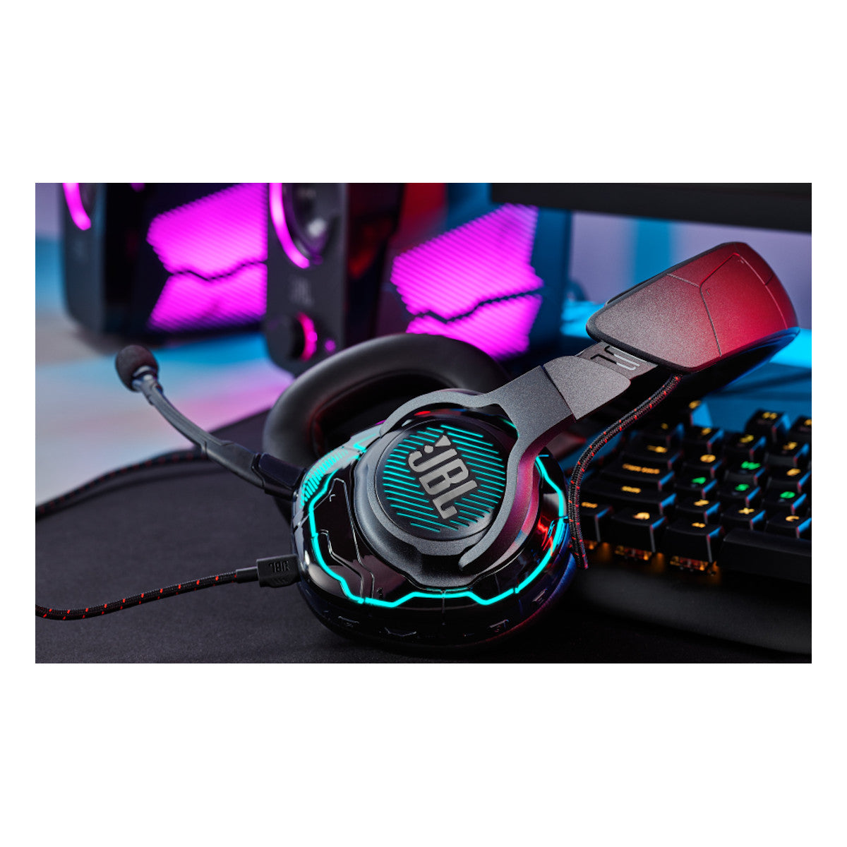 JBL Quantum ONE Over-Ear USB Gaming Headset (Black)