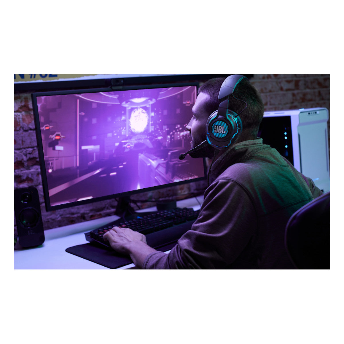 JBL Quantum ONE Over-Ear USB Gaming Headset (Black)