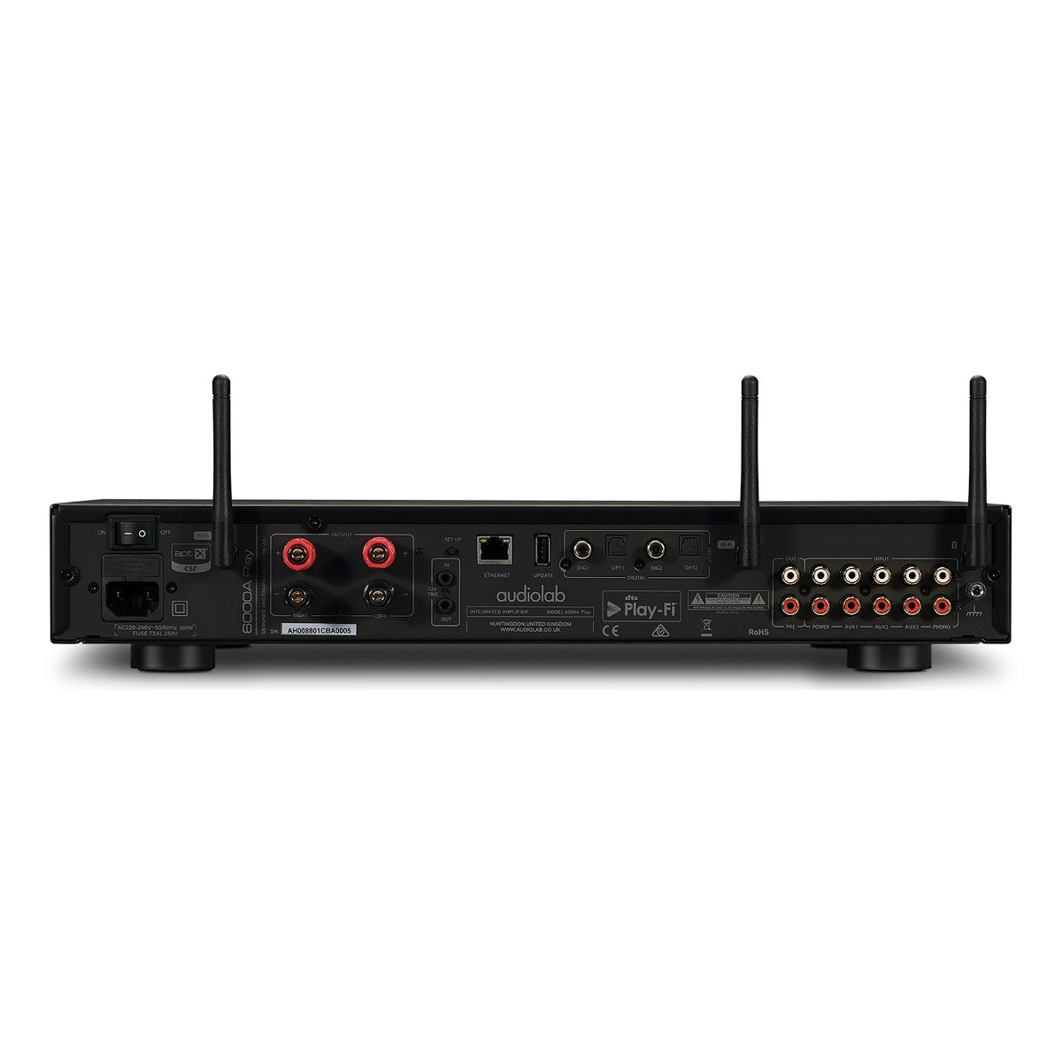 Audiolab 6000A PLAY Integrated Amplifier with Wireless Audio Streaming (Black)