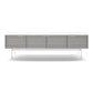 BDI Align 7473 Low 4-Door Cabinet with Console Base (Satin White)