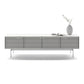 BDI Align 7473 Low 4-Door Cabinet with Console Base (Satin White)