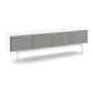 BDI Align 7473 Low 4-Door Cabinet with Console Base (Satin White)