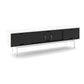 BDI Align 7473 Low 4-Door Cabinet with Console Base (Satin White)