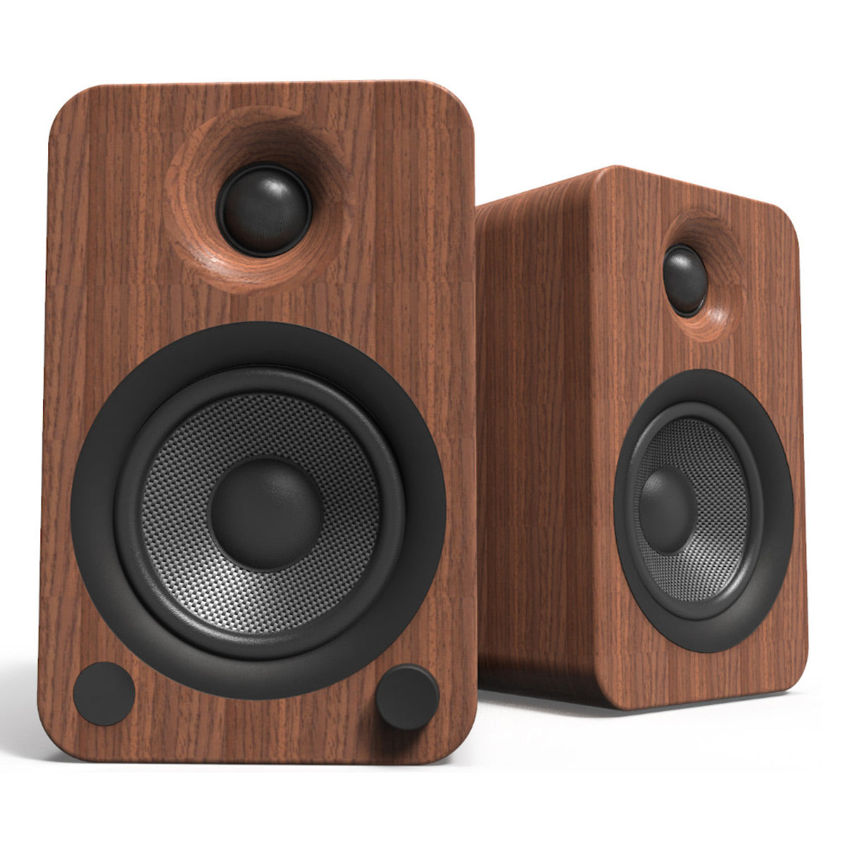 Kanto YU4 Powered Bookshelf Speakers with Built-In Bluetooth - Pair (Walnut)