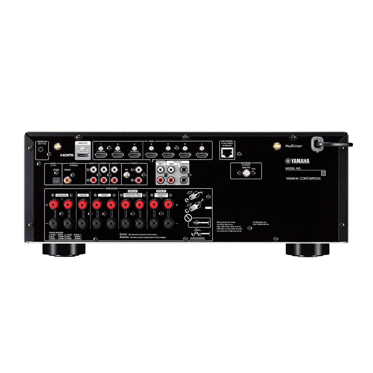 Yamaha RX-V6 7.2-Channel AV Receiver with 8K HDMI and MusicCast