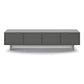 BDI Align 7473 Low 4-Door Cabinet with Media Base (Fog Grey)