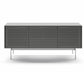 BDI Align 7477 3-door Cabinet with Console Base (Fog Grey)