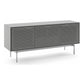 BDI Align 7477 3-door Cabinet with Console Base (Fog Grey)