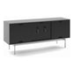 BDI Align 7477 3-door Cabinet with Console Base (Fog Grey)