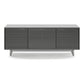BDI Align 7477 3-Door Cabinet with Media Base (Fog Grey)