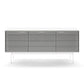 BDI Align 7477 3-door Cabinet with Console Base (Satin White)