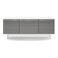 BDI Align 7477 3-Door Cabinet with Media Base (Satin White)