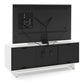BDI Align 7477 3-Door Cabinet with Media Base (Satin White)