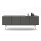 BDI Align 7479 4-Door Cabinet with Console Base (Fog Grey)