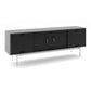 BDI Align 7479 4-Door Cabinet with Console Base (Fog Grey)