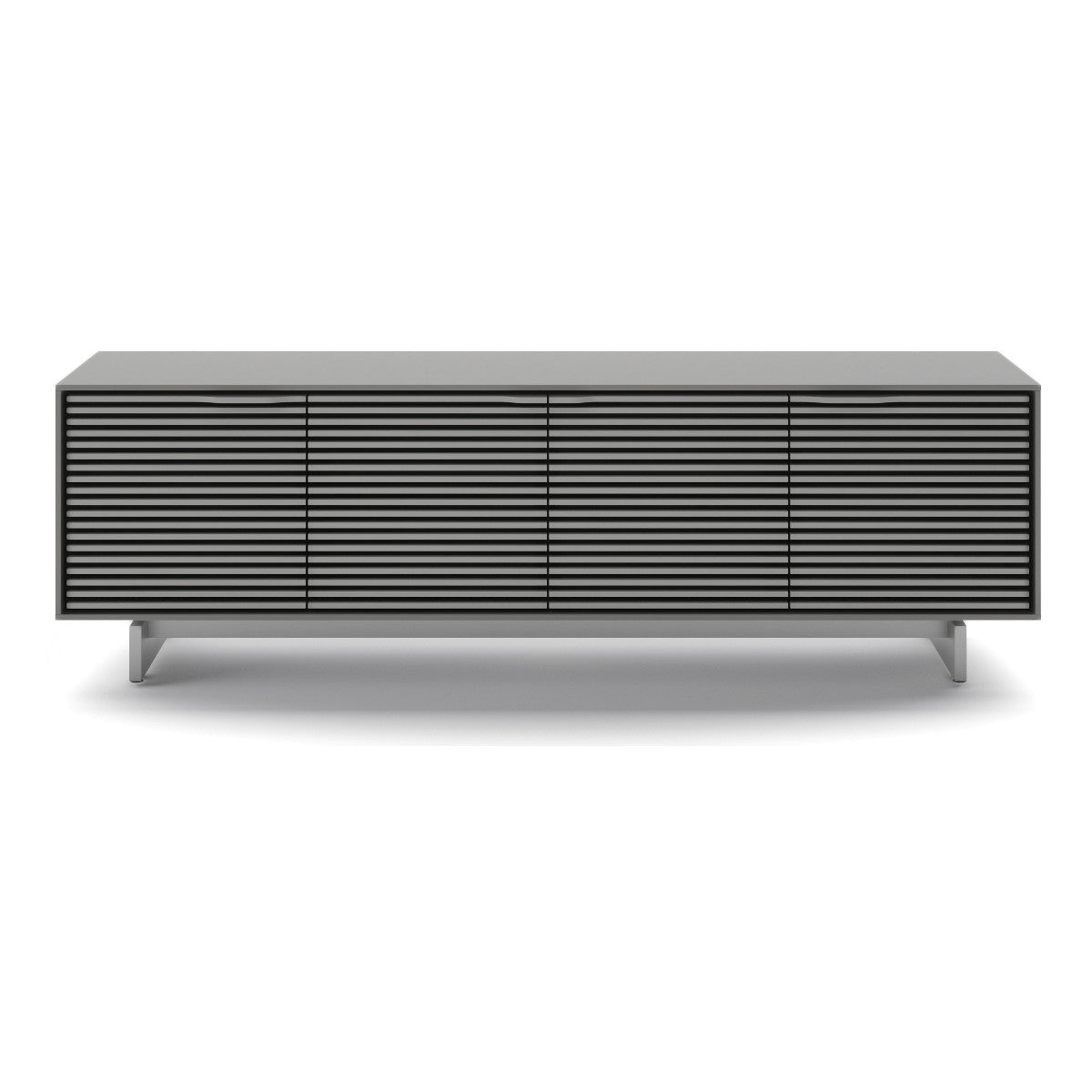 BDI Align 7479 4-Door Cabinet with Media Base (Fog Grey)