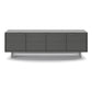 BDI Align 7479 4-Door Cabinet with Media Base (Fog Grey)