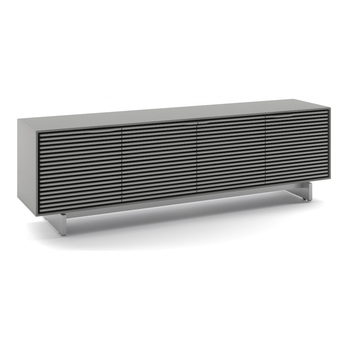 BDI Align 7479 4-Door Cabinet with Media Base (Fog Grey)
