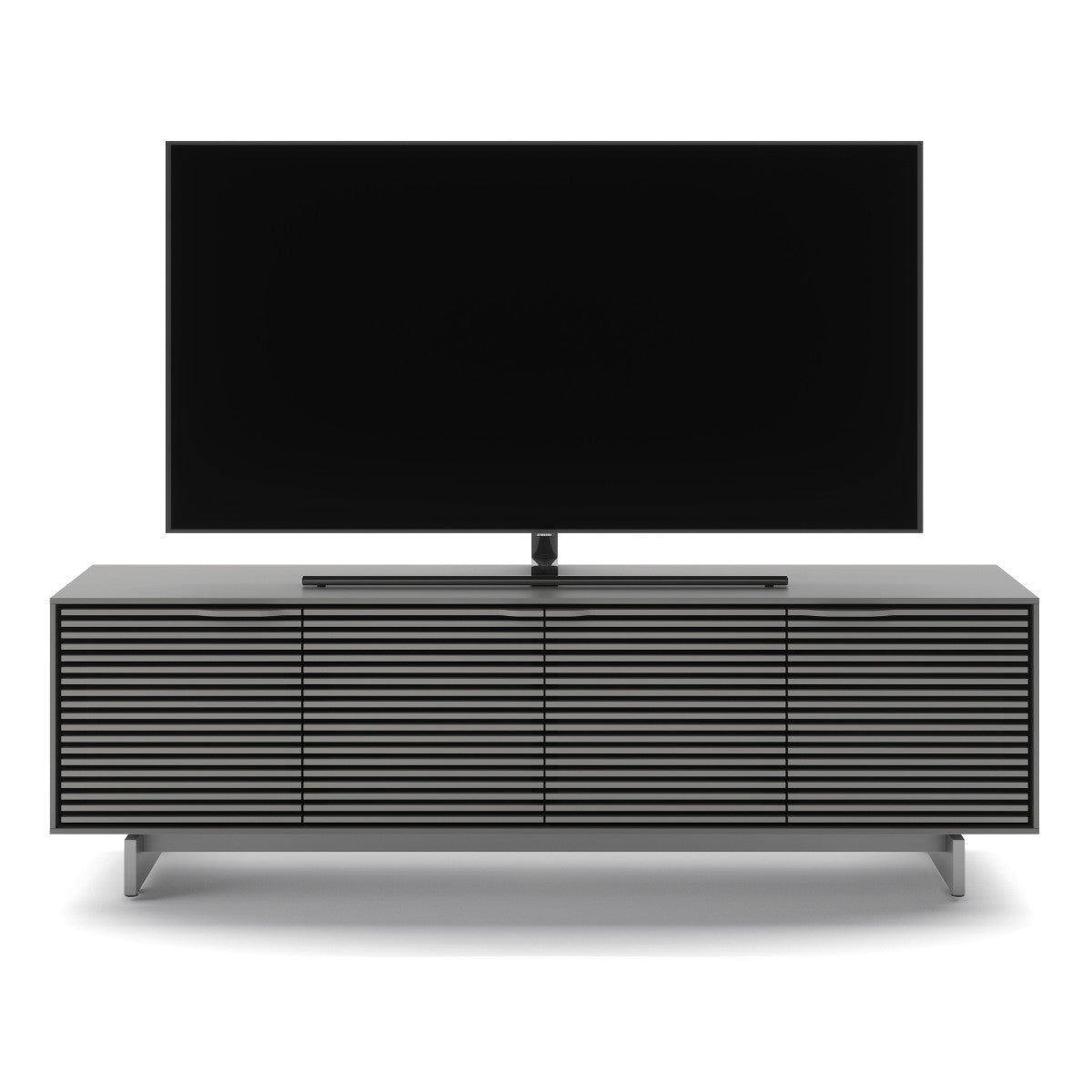 BDI Align 7479 4-Door Cabinet with Media Base (Fog Grey)
