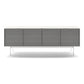 BDI Align 7479 4-Door Cabinet with Console Base (Satin White)