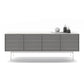 BDI Align 7479 4-Door Cabinet with Console Base (Satin White)
