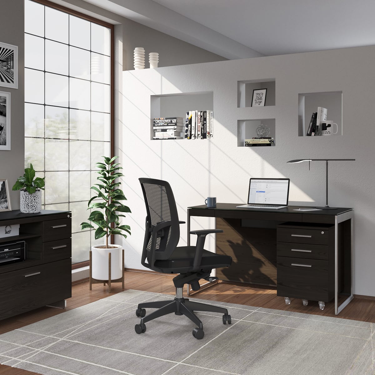 BDI Sequel 20 6103 Compact Desk (Charcoal/Nickel)