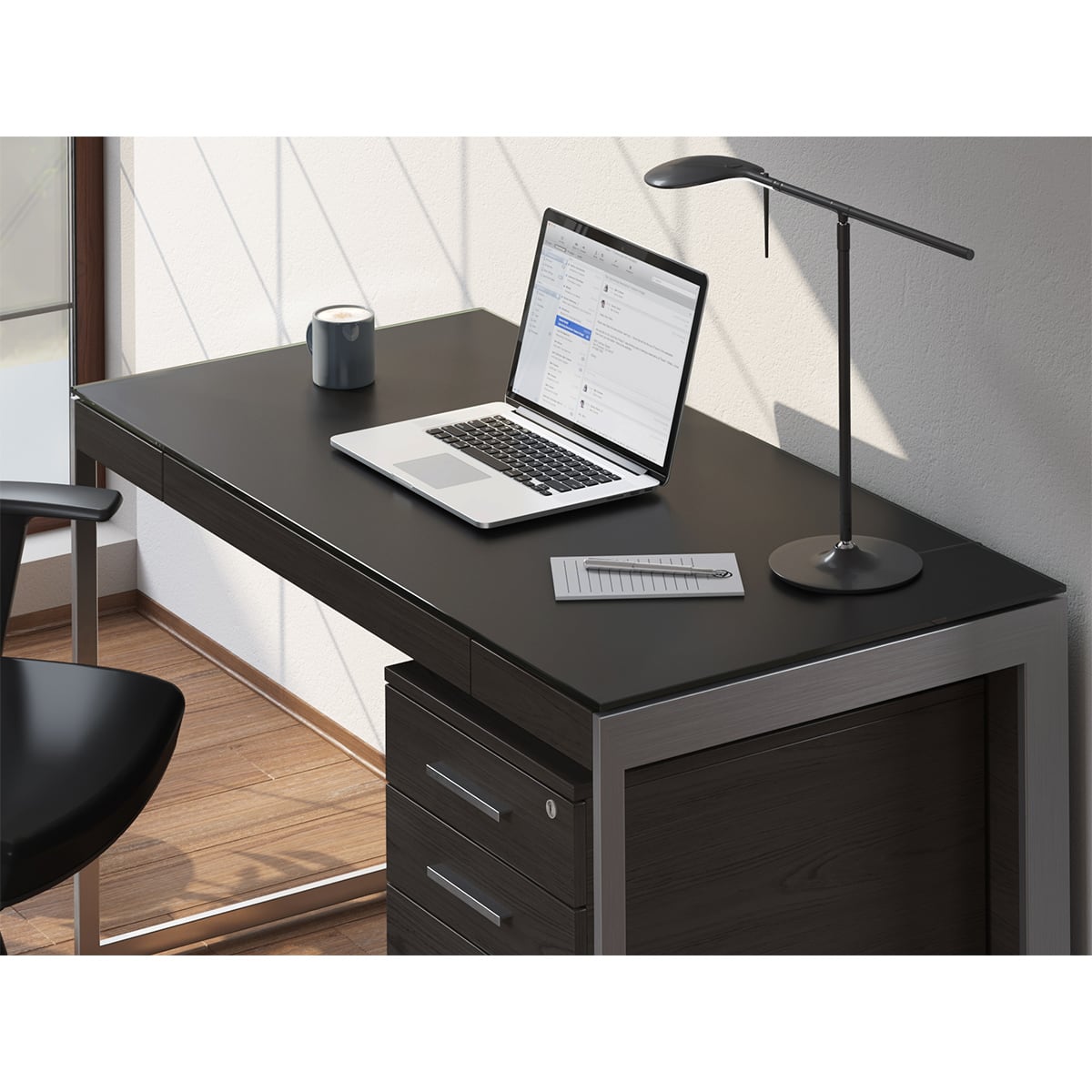 BDI Sequel 20 6103 Compact Desk (Charcoal/Nickel)