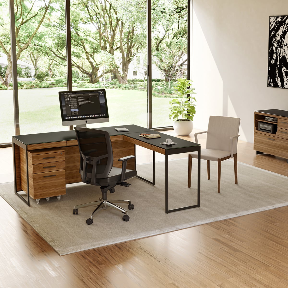 BDI Sequel 20 6107 Mobile File Cabinet (Walnut)