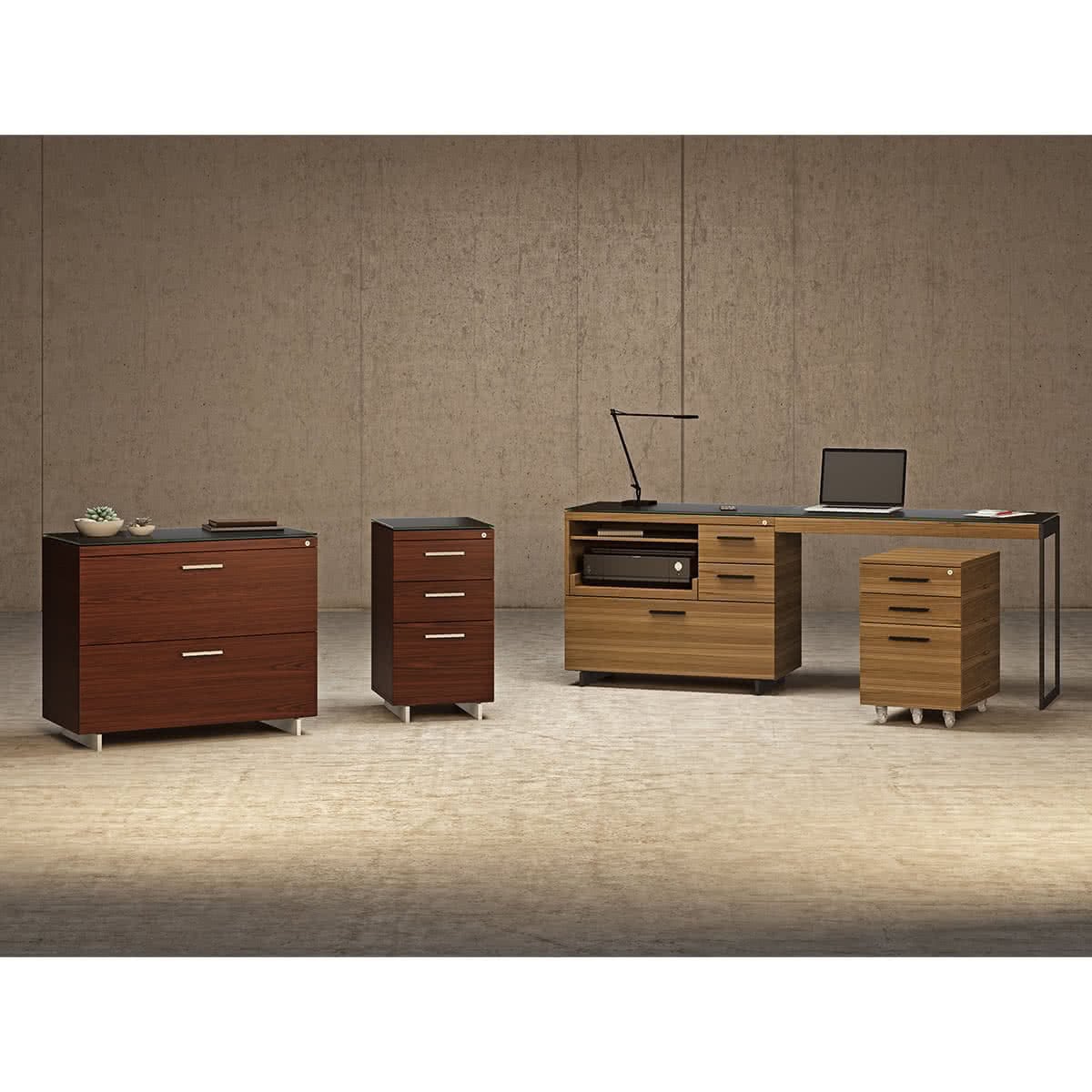 BDI Sequel 20 6112 Return Desk (Chocolate/Black)