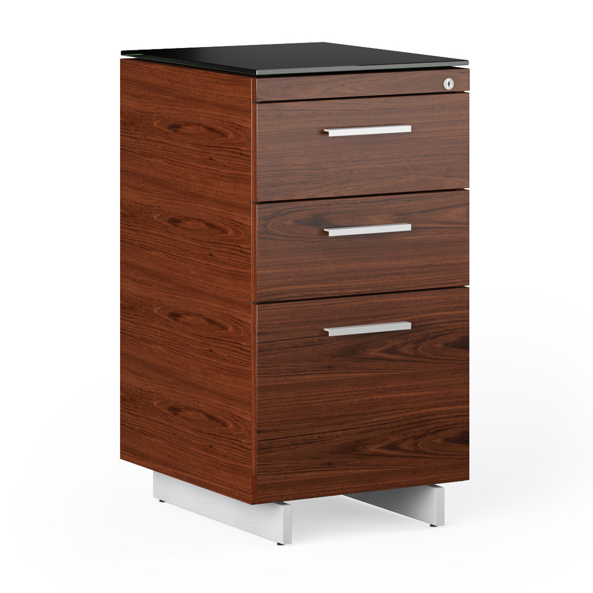 BDI Sequel 20 6114 3 Drawer File Cabinet (Chocolate/Nickel)