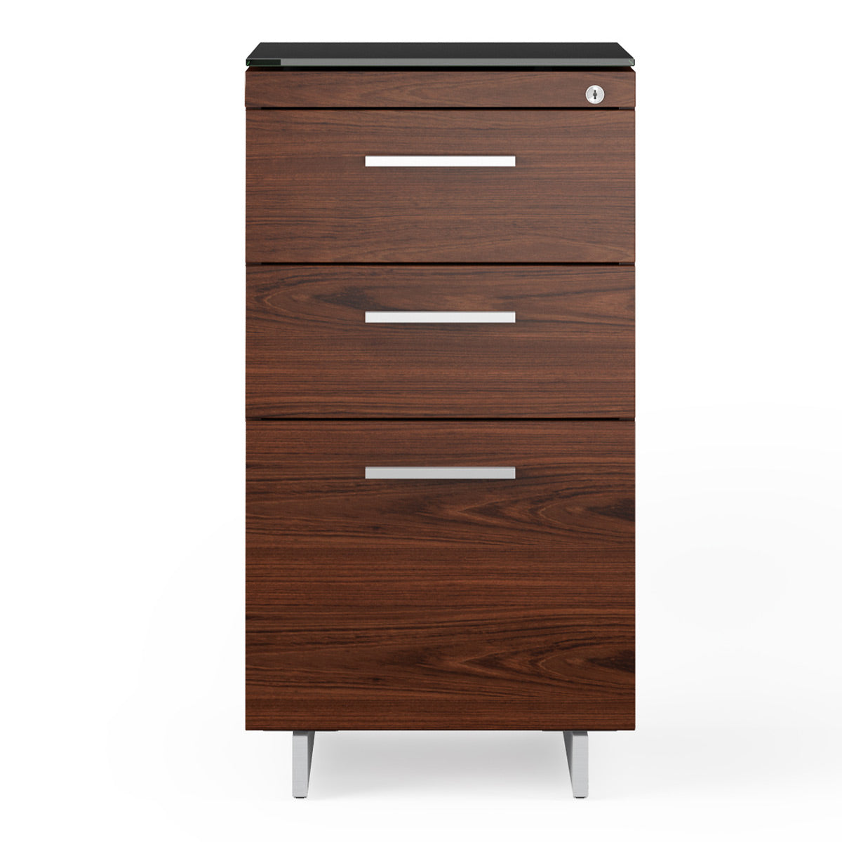 BDI Sequel 20 6114 3 Drawer File Cabinet (Chocolate/Nickel)