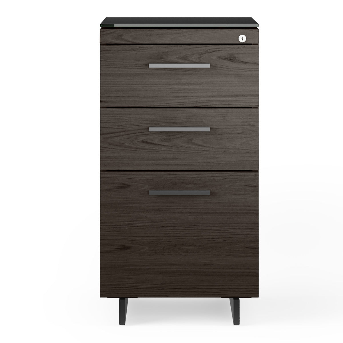 BDI Sequel 20 6114 3 Drawer File Cabinet (Charcoal/Black)