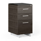 BDI Sequel 20 6114 3 Drawer File Cabinet (Charcoal/Nickel)
