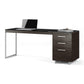 BDI Sequel 20 6114 3 Drawer File Cabinet (Charcoal/Nickel)
