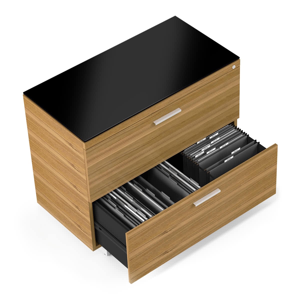BDI Sequel 20 6116 Lateral File Cabinet (Walnut/Nickel)