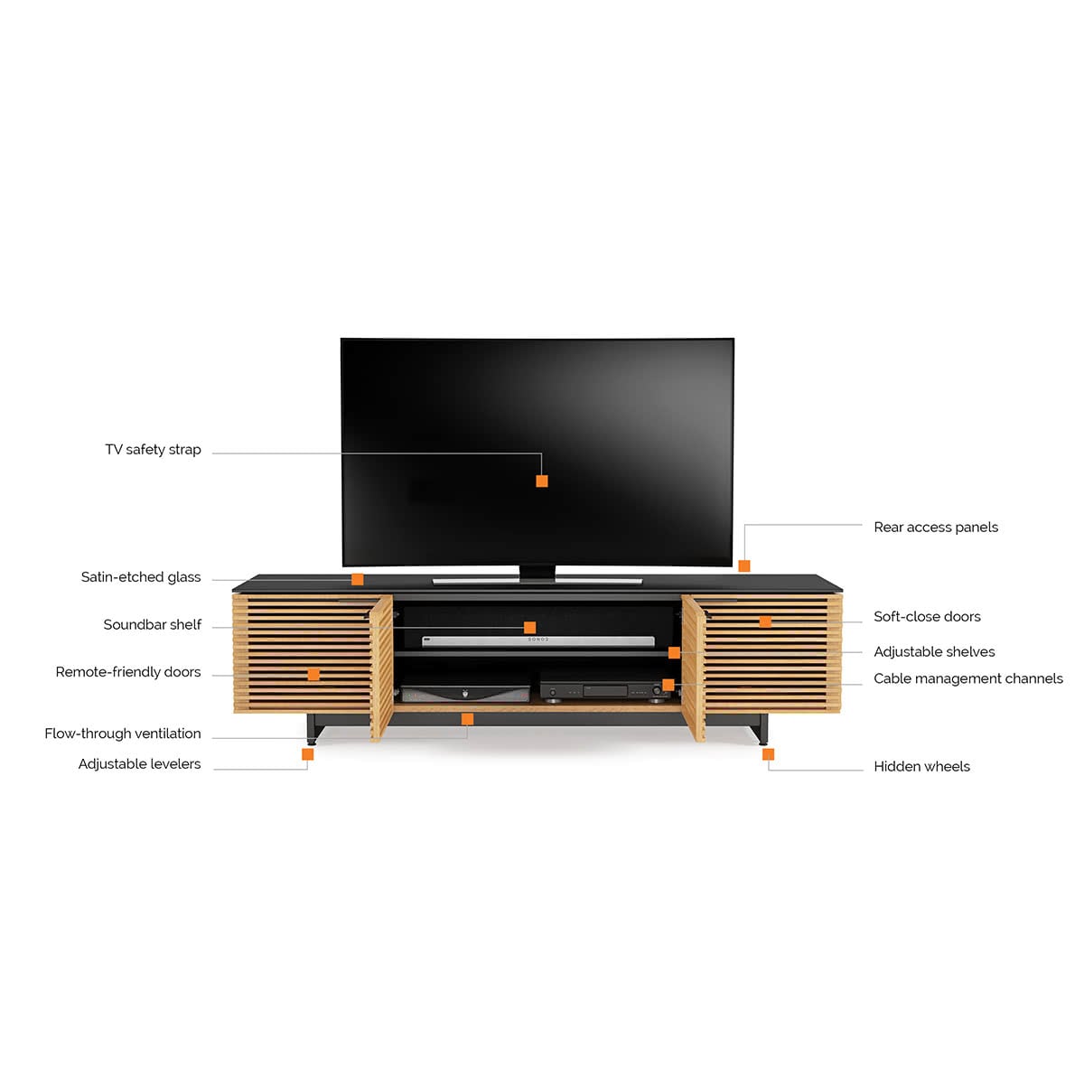 BDI Corridor 8173 Media Console (Walnut)