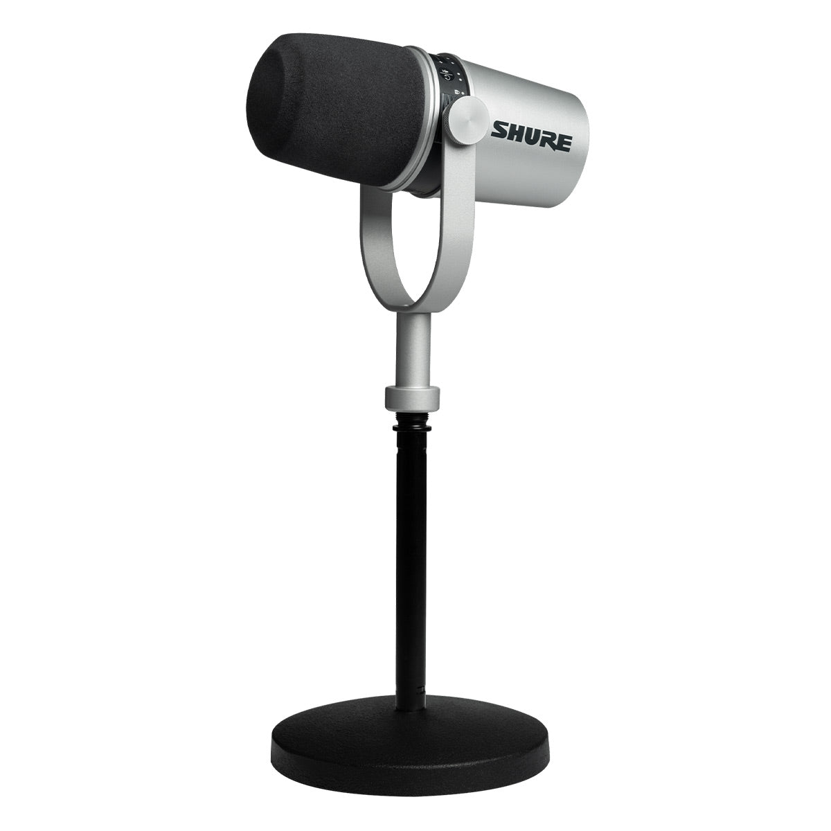 Shure MV7 USB/XLR Dynamic Microphone for Podcasting, Recording, Live Streaming & Gaming with Built-in Headphone Output (Silver)