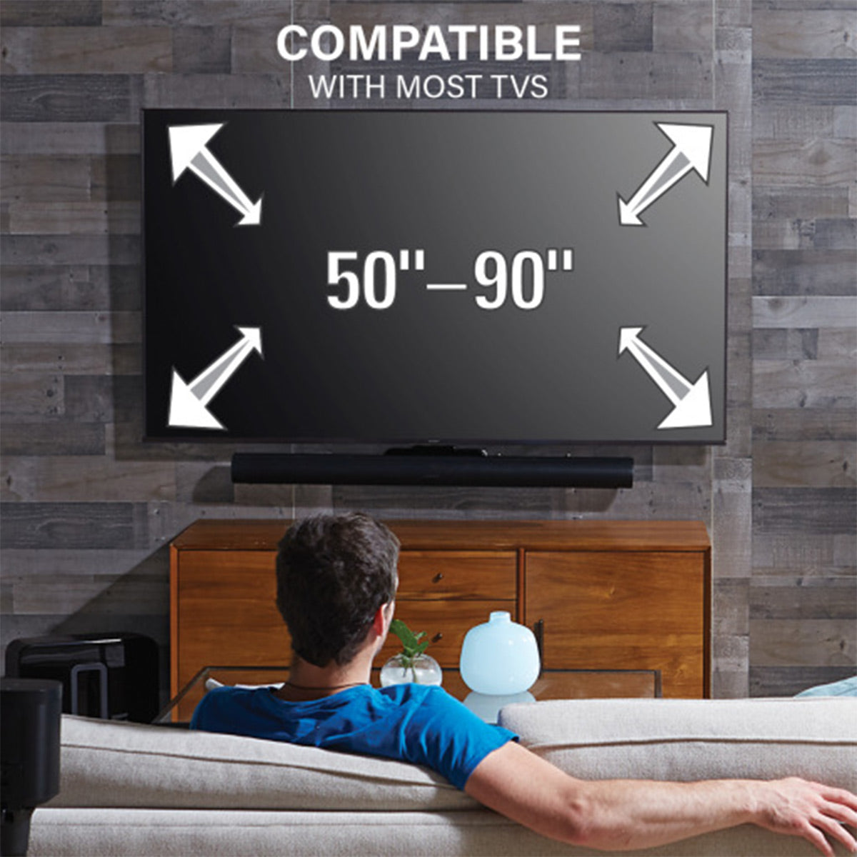 Sanus Extendable Soundbar TV Mount Designed for Sonos Arc