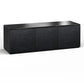 Salamander Chameleon Collection Chicago 237 Triple AV Cabinet (Textured Black Oak with Black Glass Top)