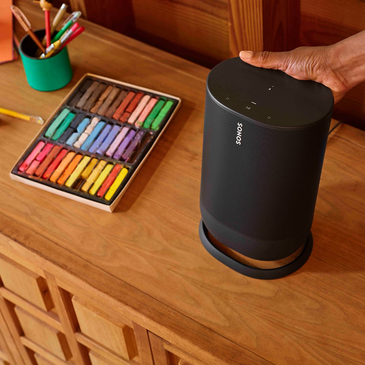 Sonos Indoor Outdoor Set with Move Smart Speaker and One Gen 2 Voice-Controlled Wireless Speaker (Black)