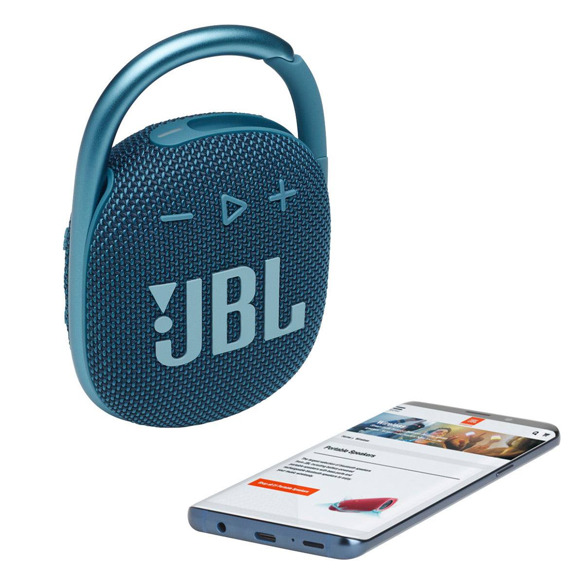 JBL Clip 4 Portable Bluetooth Waterproof Speaker (Blue)