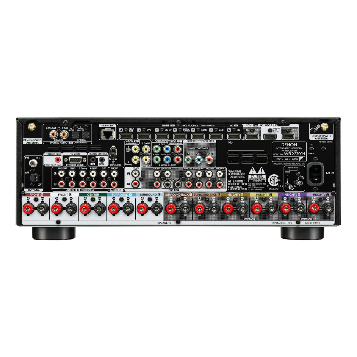 Denon AVR-X3700H 9.2-Channel 8K AV Receiver with 3D Audioand Amazon Alexa Voice Control (Certified Refurbished)