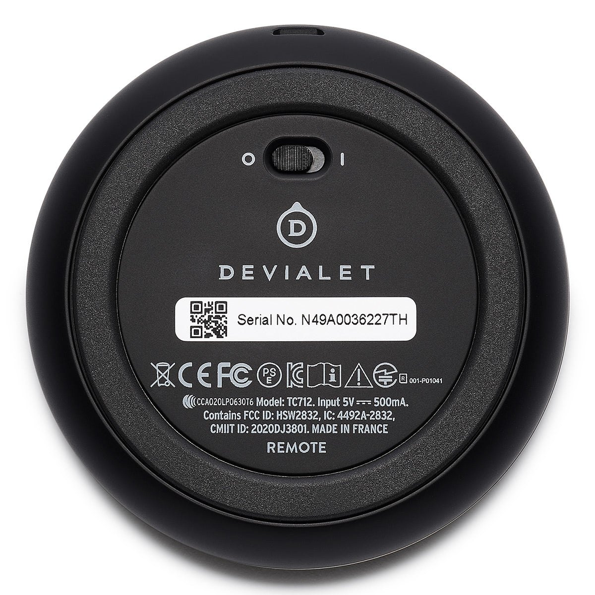 Devialet Remote for Phantom I, Phantom II, and Dione Wireless Speakers (Matte Black)