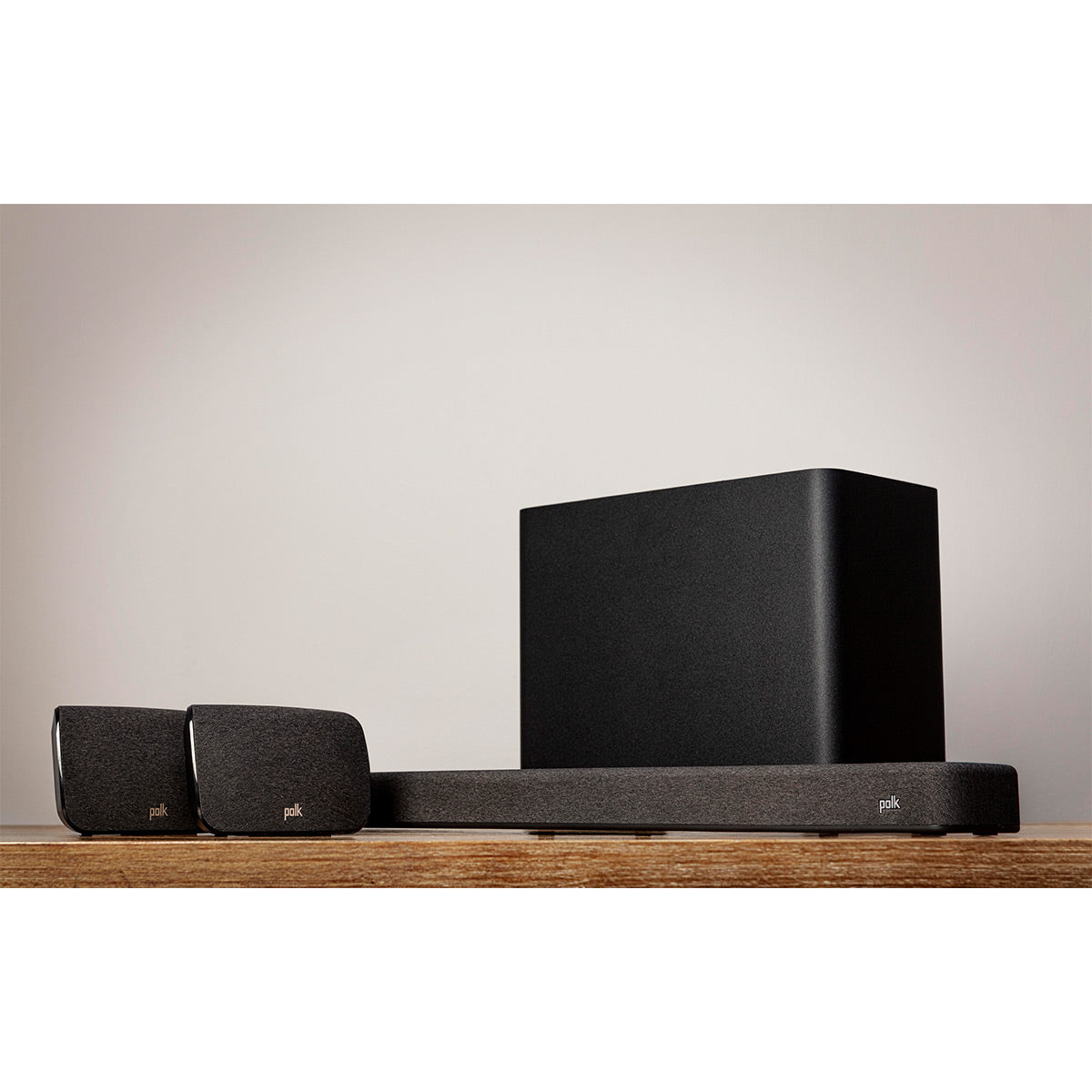 Polk Audio React Home Theater System with React Sound Bar, Wireless Subwoofer, and Wireless Surround Speakers