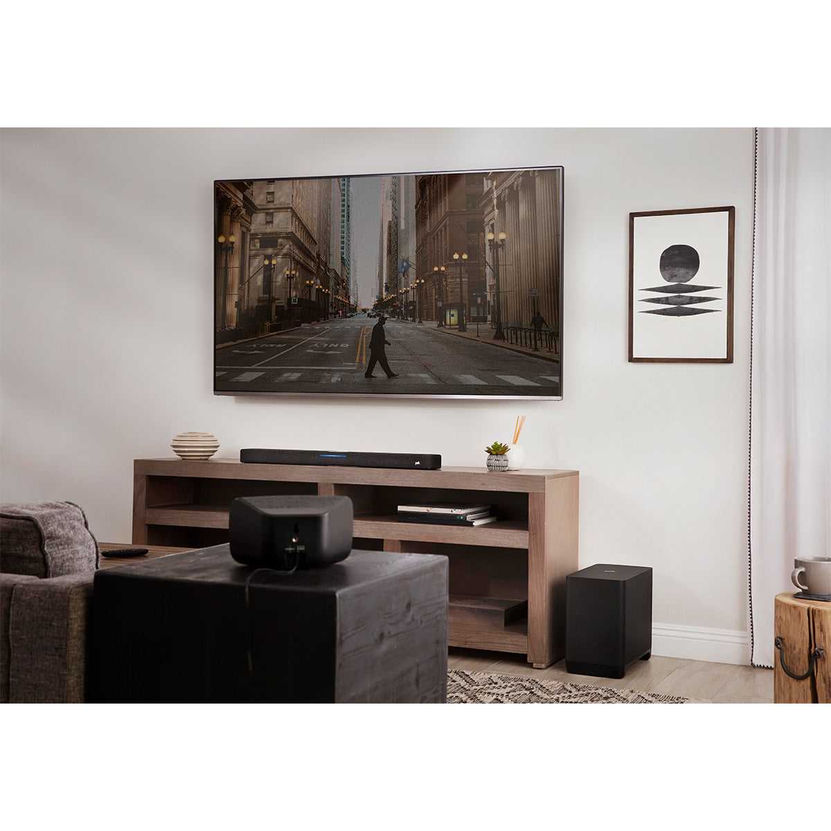  Sound Bars for TV 16-inch, Cinematic TV Bluetooth Sound Bar  with Impactful Bass with Remote Control, Wall Mountable Sound Bar Work with  Traditional or Smart TV, Computer : Electronics